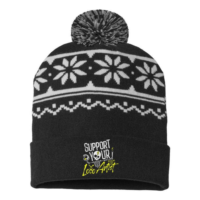 Support Your Loco Artist USA-Made Snowflake Beanie