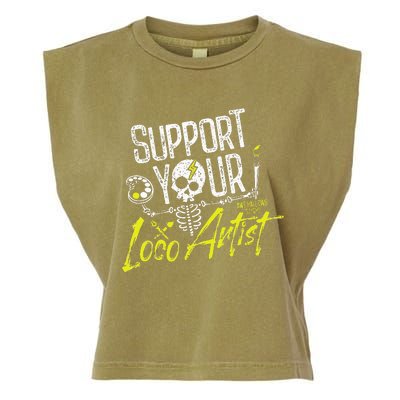 Support Your Loco Artist Garment-Dyed Women's Muscle Tee