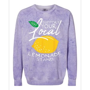 Support Your Local Lemonade Stand Colorblast Crewneck Sweatshirt