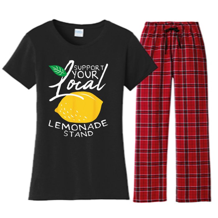 Support Your Local Lemonade Stand Women's Flannel Pajama Set