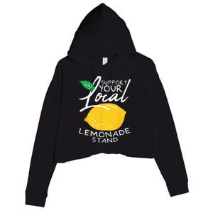 Support Your Local Lemonade Stand Crop Fleece Hoodie