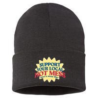 Support Your Local Hot Mess Have A Messy Time Sustainable Knit Beanie