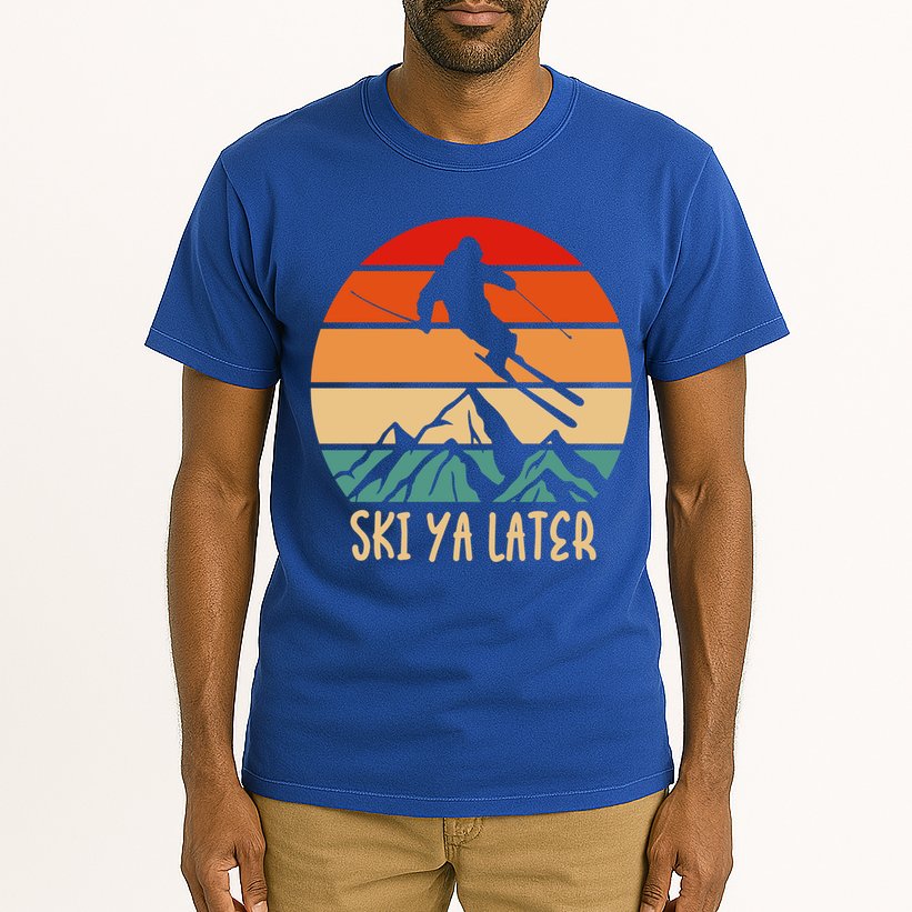 Ski Ya Later Winter Sports Snow Lover Skiing Funny Gift Tall T-Shirt