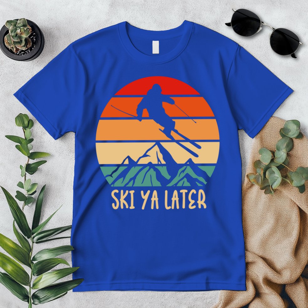 Ski Ya Later Winter Sports Snow Lover Skiing Funny Gift Premium T-Shirt