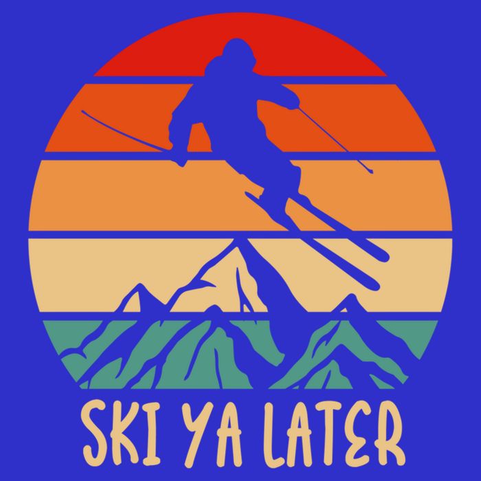 Ski Ya Later Winter Sports Snow Lover Skiing Funny Gift Visor