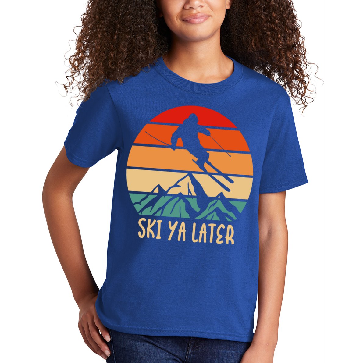 Ski Ya Later Winter Sports Snow Lover Skiing Funny Gift Kids T-Shirt