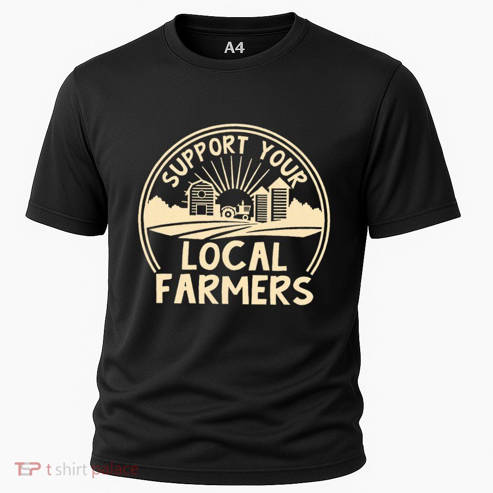 Support Your Local Farmers Design Cooling Performance Crew T-Shirt