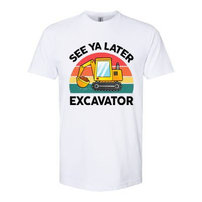 See Ya Later Excavator Kids Funny Softstyle® CVC T-Shirt