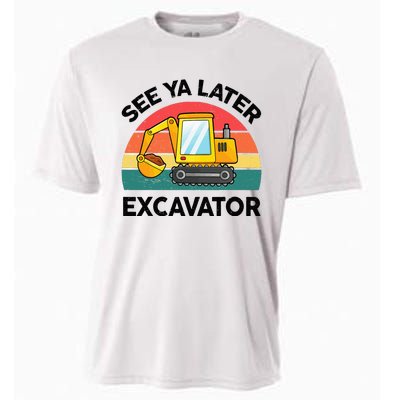 See Ya Later Excavator Kids Funny Cooling Performance Crew T-Shirt