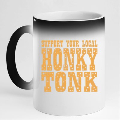 Support Your Local Honky Tonk 11oz Black Color Changing Mug