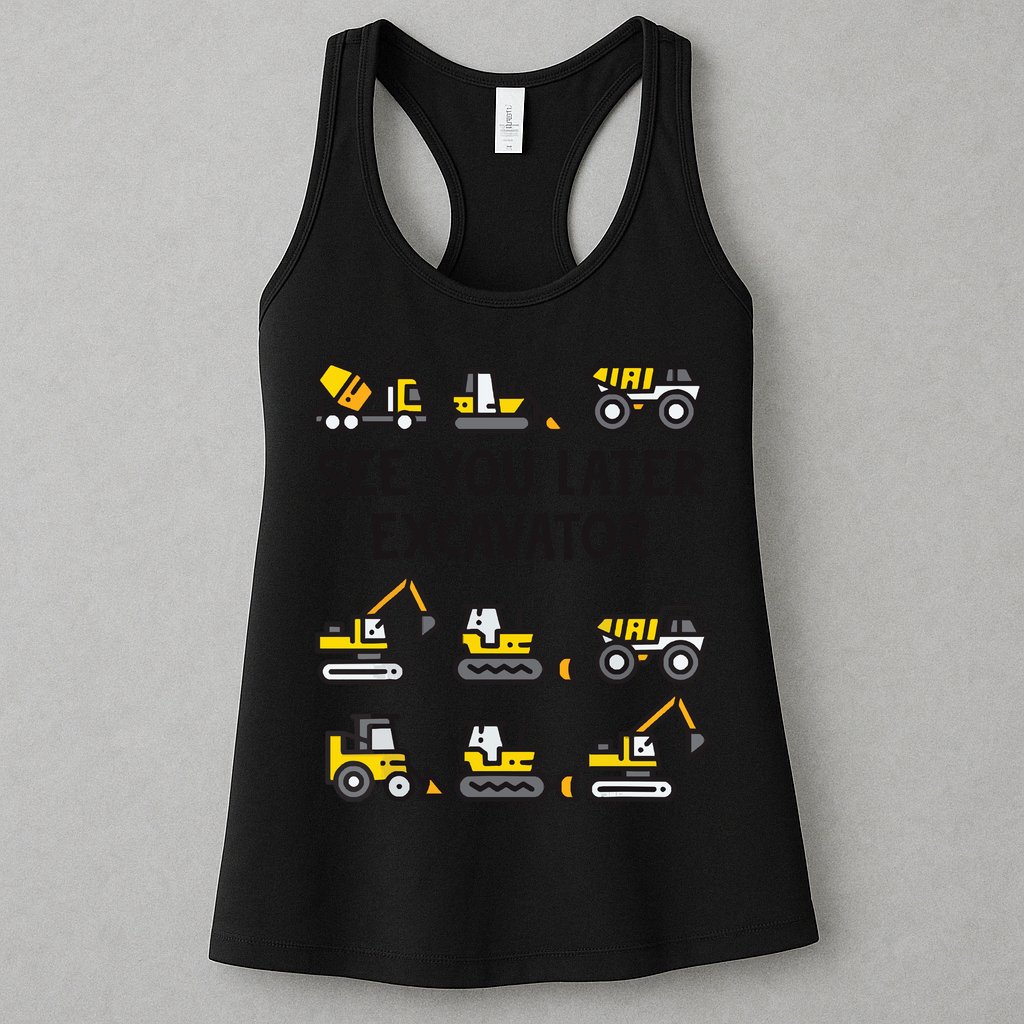 See You Later Excavator Womens Tank Top