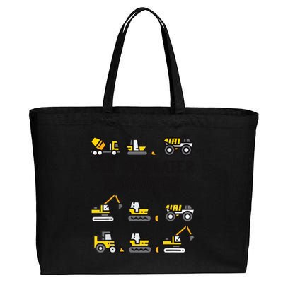 See You Later Excavator Cotton Canvas Jumbo Tote