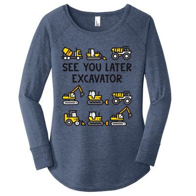 See You Later Excavator Women's Perfect Tri Tunic Long Sleeve Shirt