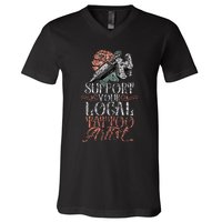 Support Your Local Tattoo Artist Art Job Ink V-Neck T-Shirt