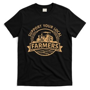 Support your local Farmers Harvest Farming Barn Cattle T-Shirt