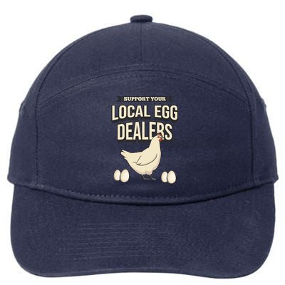 Support Your Local Egg Dealers Chicken Lover 7-Panel Snapback Hat