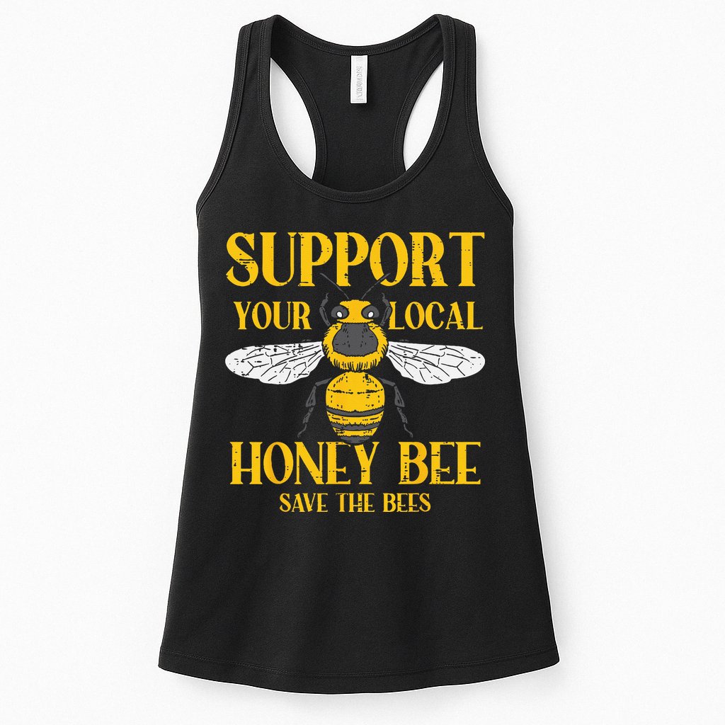Support Your Local Honey Bee Save Bees Beekeeping Beekeeper Womens Tank Top
