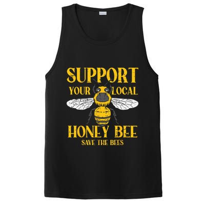 Support Your Local Honey Bee Save Bees Beekeeping Beekeeper PosiCharge Competitor Tank