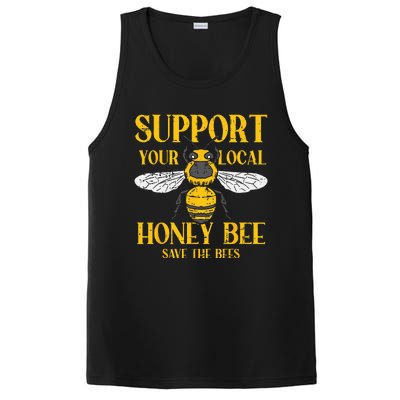 Support Your Local Honey Bee Save Bees Beekeeping Beekeeper PosiCharge Competitor Tank