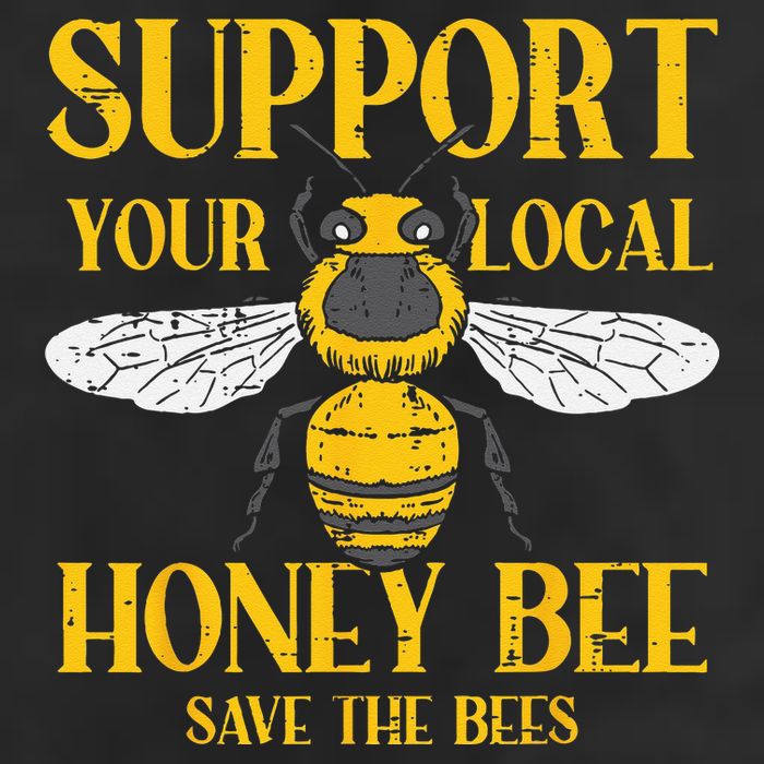 Support Your Local Honey Bee Save Bees Beekeeping Beekeeper Golf Towel