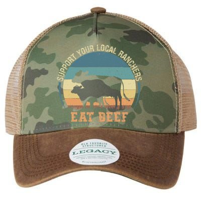 Support Your Local Ranchers Eat Beef Legacy Tie Dye Trucker Hat