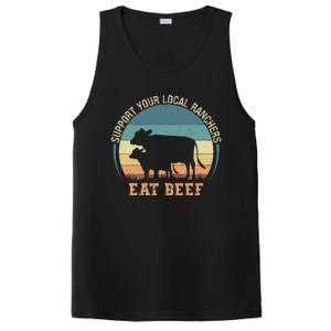 Support Your Local Ranchers Eat Beef PosiCharge Competitor Tank