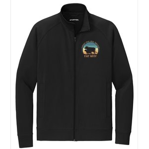 Support Your Local Ranchers Eat Beef Stretch Full-Zip Cadet Jacket