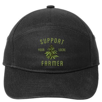 Support Your Local Farmer 7-Panel Snapback Hat