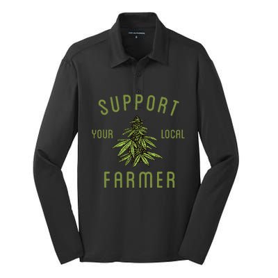 Support Your Local Farmer Silk Touch Performance Long Sleeve Polo