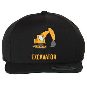 See You Later Excavator Boy Excavator Wool Snapback Cap