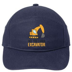 See You Later Excavator Boy Excavator 7-Panel Snapback Hat