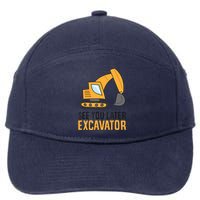 See You Later Excavator Boy Excavator 7-Panel Snapback Hat