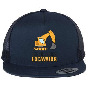 See You Later Excavator Boy Excavator Flat Bill Trucker Hat