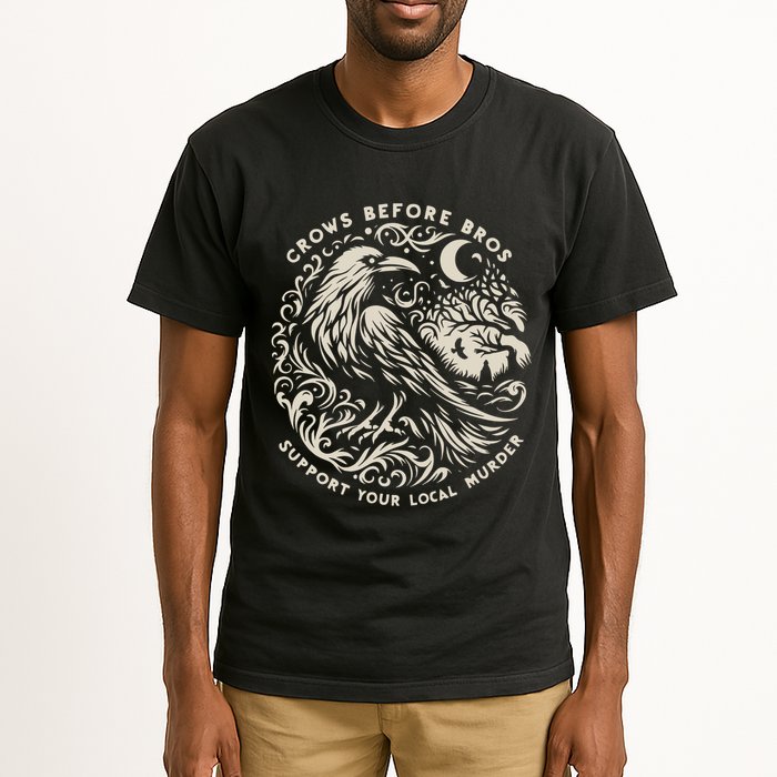 Support Your Local Murder Crows Before Bros Funny Tall T-Shirt