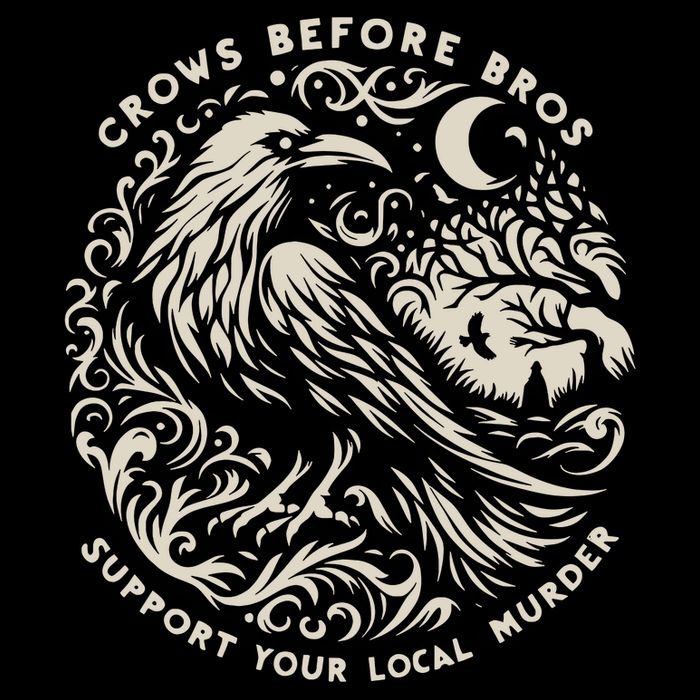 Support Your Local Murder Crows Before Bros Funny 16 in Basic Backpack