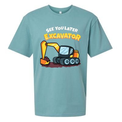 See You Later Excavator Heavy Equipment Digging Dozer Boy Sueded Cloud Jersey T-Shirt