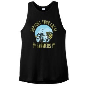 Support Your Local Farmers Ladies PosiCharge Tri-Blend Wicking Tank