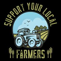 Support Your Local Farmers Drawstring Bag