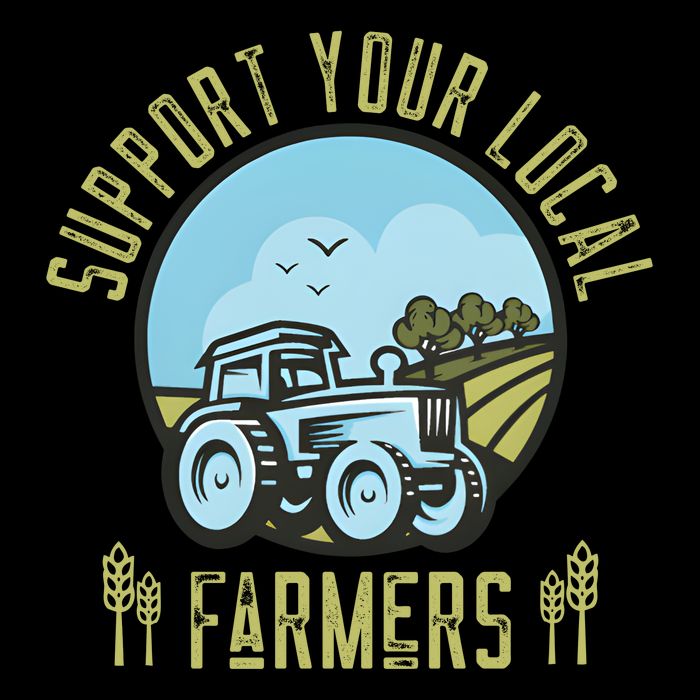 Support Your Local Farmers Drawstring Bag