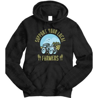 Support Your Local Farmers Tie Dye Hoodie