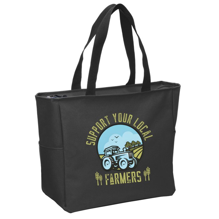 Support Your Local Farmers Zip Tote Bag