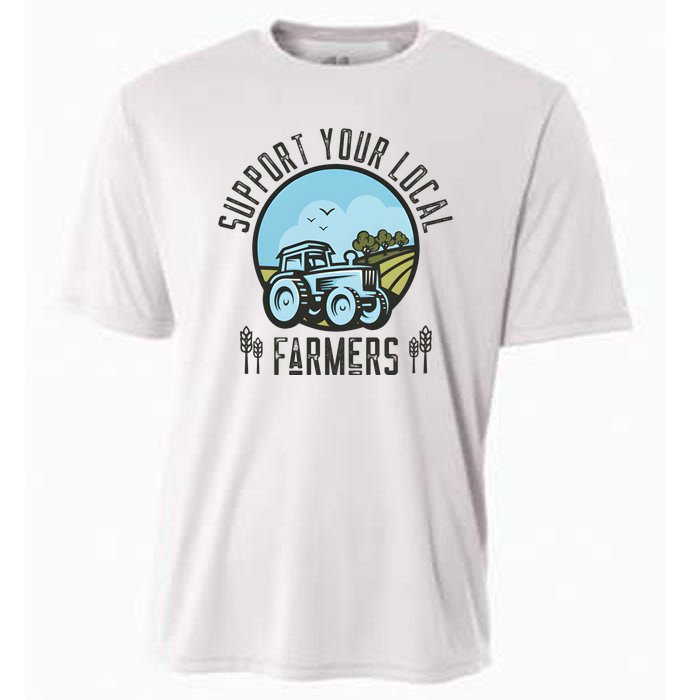 Support Your Local Farmers Cooling Performance Crew T-Shirt