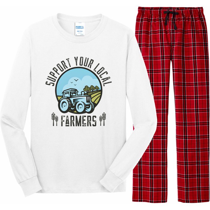 Support Your Local Farmers Long Sleeve Pajama Set