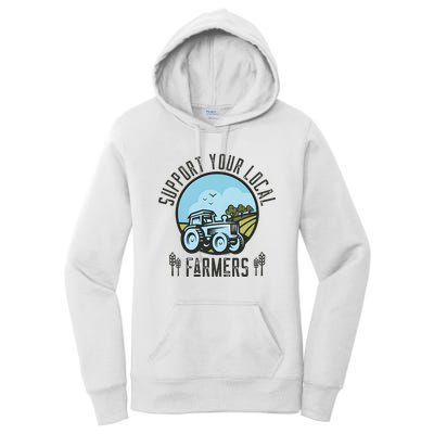 Support Your Local Farmers Women's Pullover Hoodie