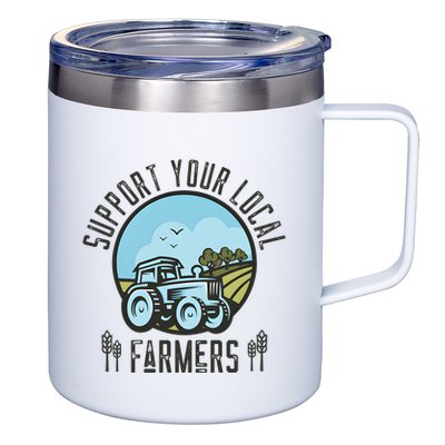 Support Your Local Farmers 12oz Stainless Steel Coffee Mug