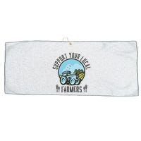Support Your Local Farmers Large Microfiber Waffle Golf Towel