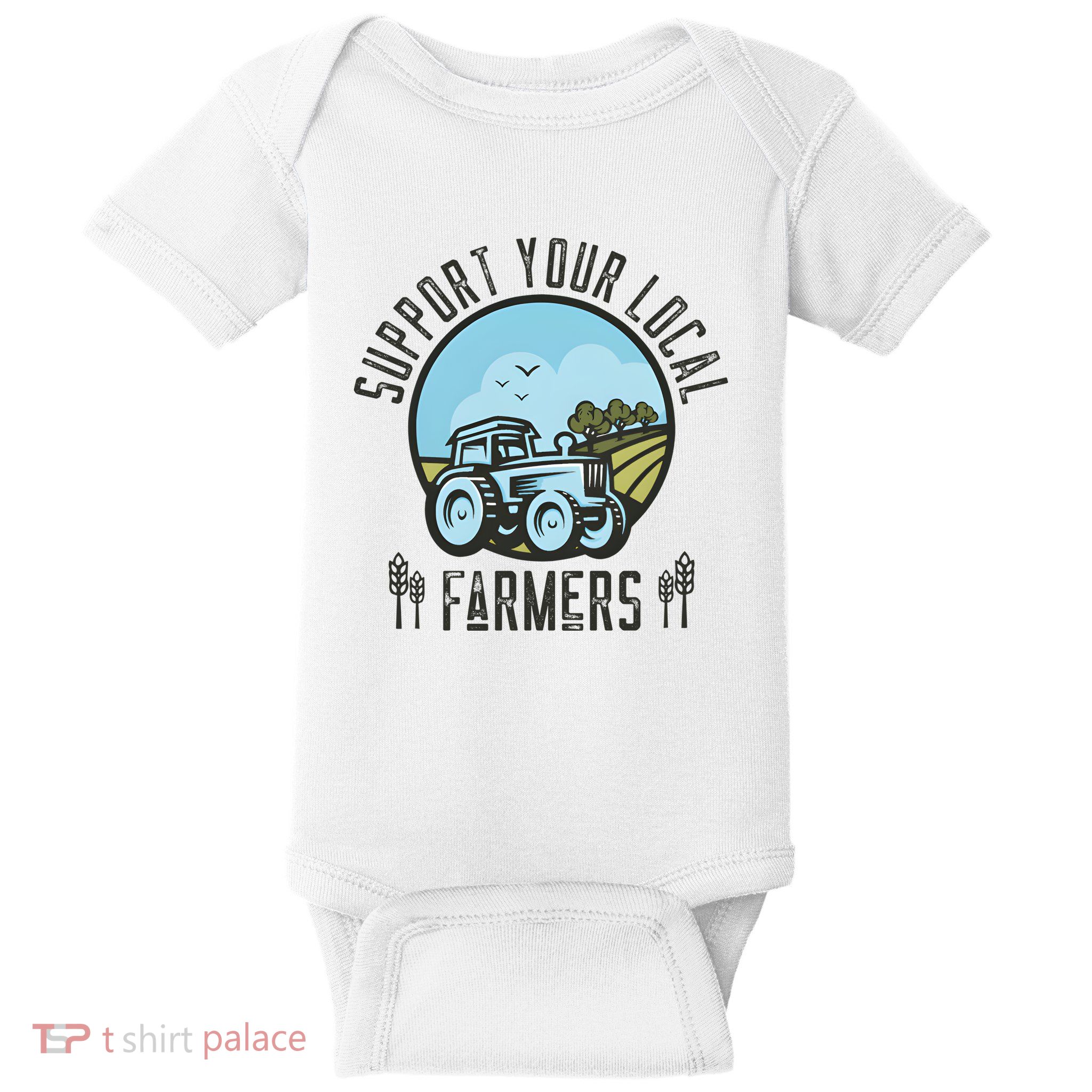 Support Your Local Farmers Baby Bodysuit