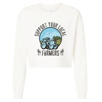 Support Your Local Farmers Cropped Pullover Crew