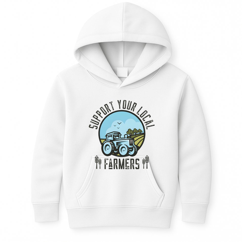 Support Your Local Farmers Kids Hoodie