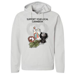 Support Your Local Curandera Performance Fleece Hoodie